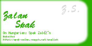 zalan spak business card